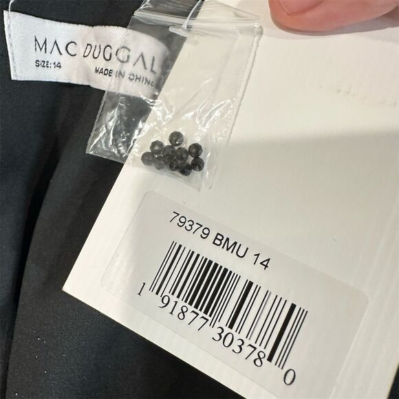 Mac Duggal Women's Size 14 Floral Embroidered Puff Sleeve Gown 79379 - Picture 10 of 12